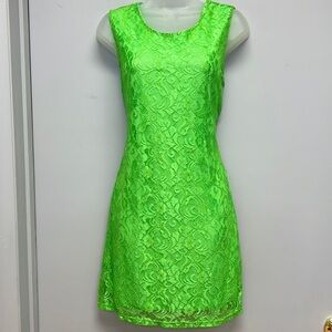 NWT Pacsun Kirra Neon Green Lace Mini Dress Size XLG